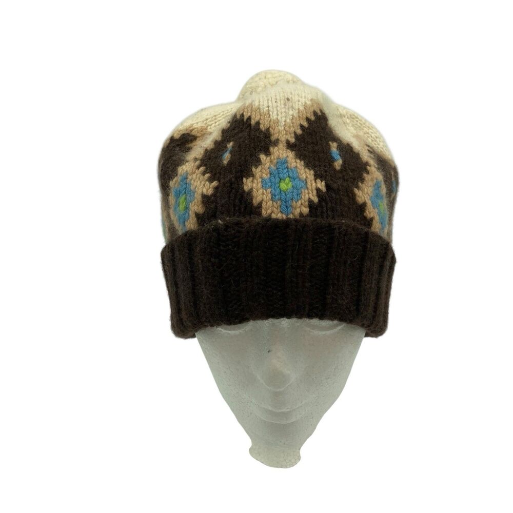 J. Crew Beanie Patterned Wool / Cashmere / Angora Mix Hats - One Size